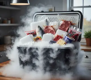 Сухий лід для зберігання продуктів #1